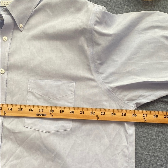 Geoffrey Beene Men's Button Down Shirt Light Blue Size 34/35 Wrinkle Free - Picture 6 of 8
